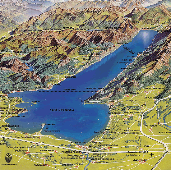 lago di karda mapa
